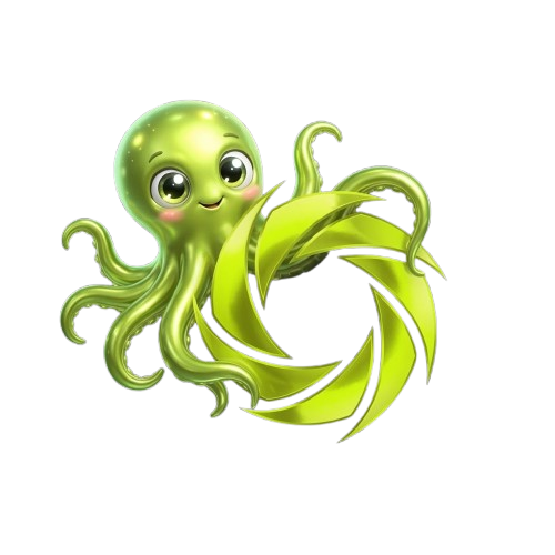 OCTAGEN mascot — Octa-Core intelligence
